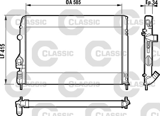 Valeo 232559 - Radiator, engine cooling autospares.lv