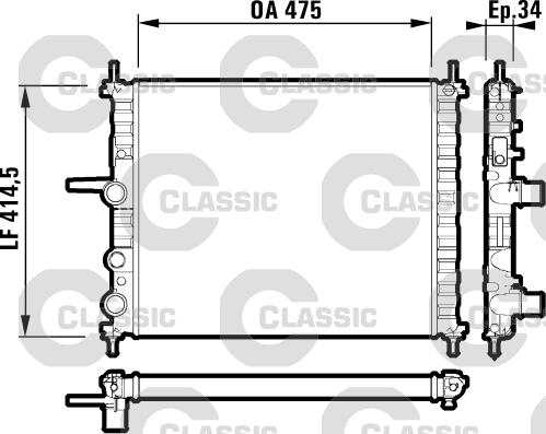 Valeo 232557 - Radiator, engine cooling autospares.lv