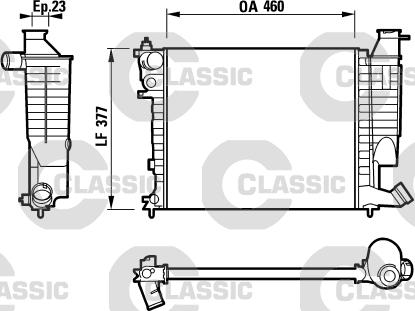 Valeo 232534 - Radiator, engine cooling autospares.lv