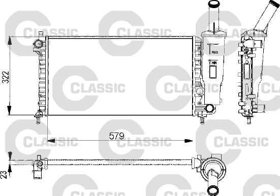 Valeo 232578 - Radiator, engine cooling autospares.lv