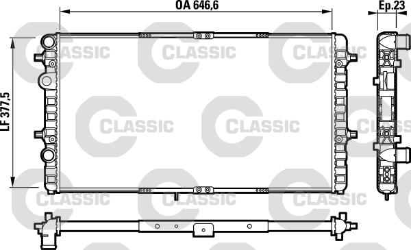 Valeo 232698 - Radiator, engine cooling autospares.lv