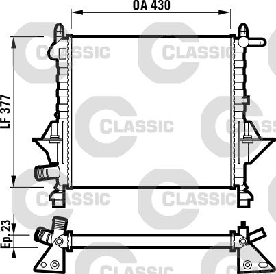 Valeo 232051 - Radiator, engine cooling autospares.lv