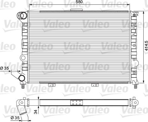 Valeo 232012 - Radiator, engine cooling autospares.lv