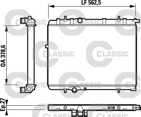 Valeo 232893 - Radiator, engine cooling autospares.lv