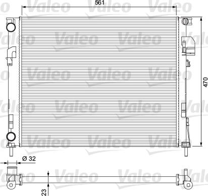 Valeo 232853 - Radiator, engine cooling autospares.lv