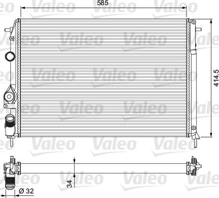 Valeo 232817 - Radiator, engine cooling autospares.lv