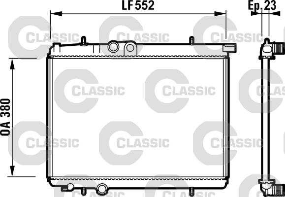 Valeo 232886 - Radiator, engine cooling autospares.lv