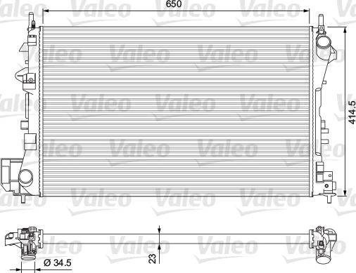 Valeo 232879 - Radiator, engine cooling autospares.lv