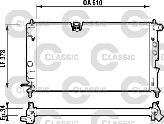 Valeo 232347 - Radiator, engine cooling autospares.lv