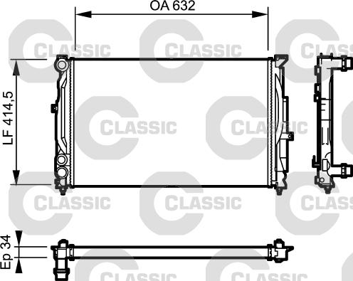 Valeo 232361 - Radiator, engine cooling autospares.lv