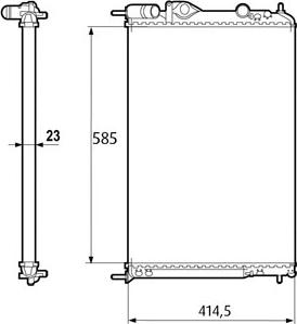 Valeo 232316 - Radiator, engine cooling autospares.lv