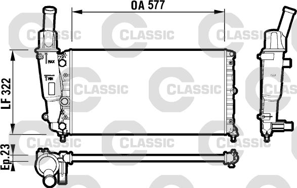 Valeo 232705 - Radiator, engine cooling autospares.lv