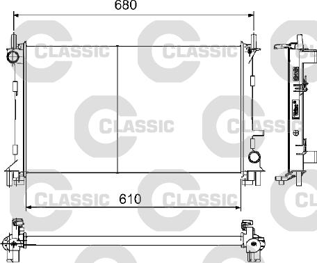 Valeo 232735 - Radiator, engine cooling autospares.lv