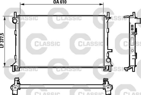 Valeo 232732 - Radiator, engine cooling autospares.lv