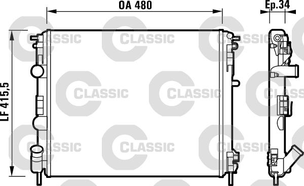 Valeo 232721 - Radiator, engine cooling autospares.lv