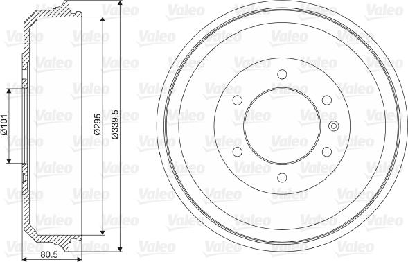 Valeo 237019 - Brake Drum autospares.lv