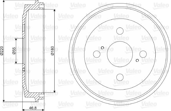 Valeo 237109 - Brake Drum autospares.lv