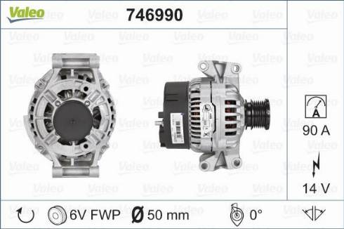 Valeo 746990 - Alternator autospares.lv