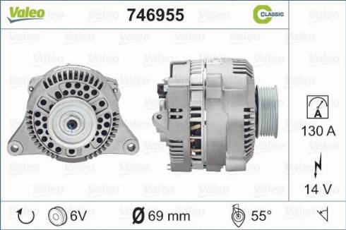 Valeo 746955 - Alternator autospares.lv