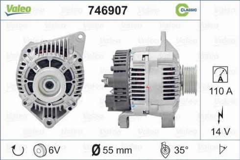 Valeo 746907 - Alternator autospares.lv