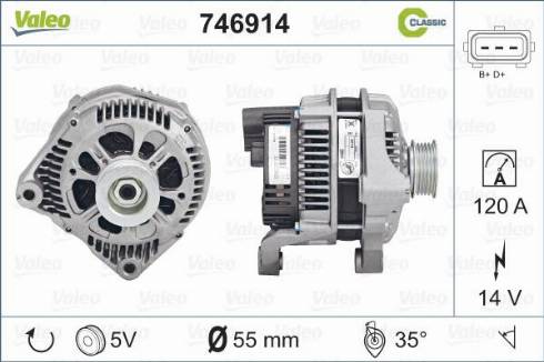 Valeo 746914 - Alternator autospares.lv