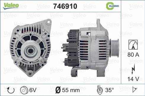 Valeo 746910 - Alternator autospares.lv