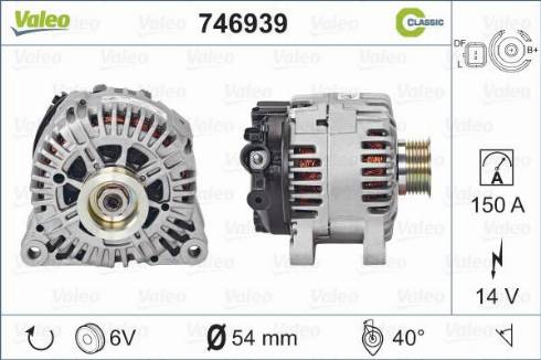 Valeo 746939 - Alternator autospares.lv