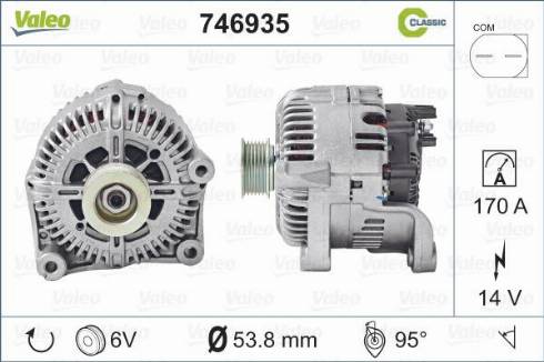 Valeo 746935 - Alternator autospares.lv