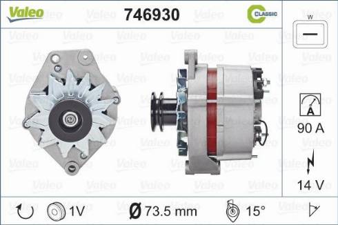 Valeo 746930 - Alternator autospares.lv