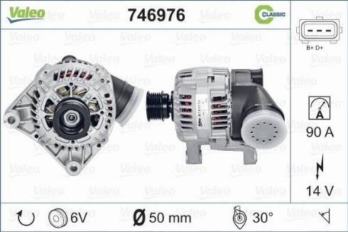 Valeo 746976 - Alternator autospares.lv