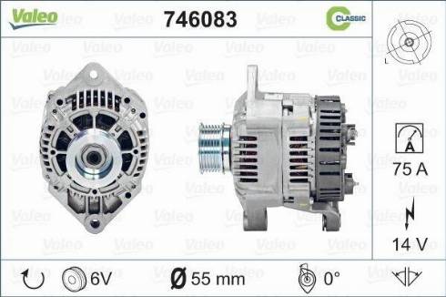 Valeo 746083 - Alternator autospares.lv