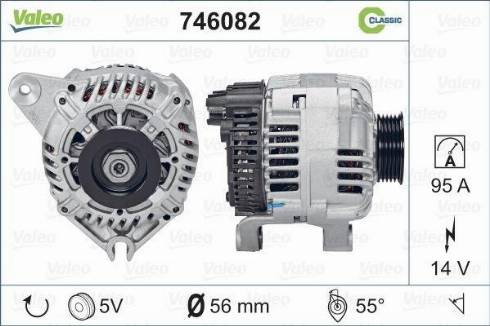 Valeo 746082 - Alternator autospares.lv