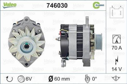 Valeo 746030 - Alternator autospares.lv