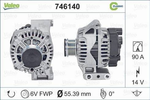 Valeo 746140 - Alternator autospares.lv