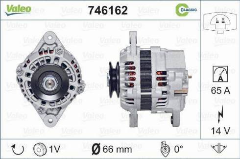 Valeo 746162 - Alternator autospares.lv