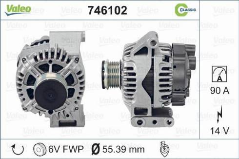 Valeo 746102 - Alternator autospares.lv