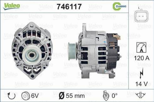 Valeo 746117 - Alternator autospares.lv