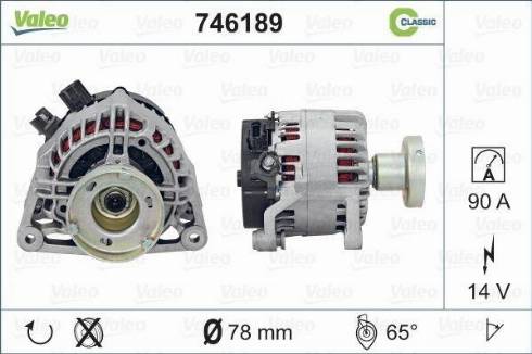 Valeo 746189 - Alternator autospares.lv