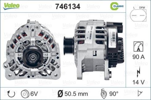 Valeo 746134 - Alternator autospares.lv