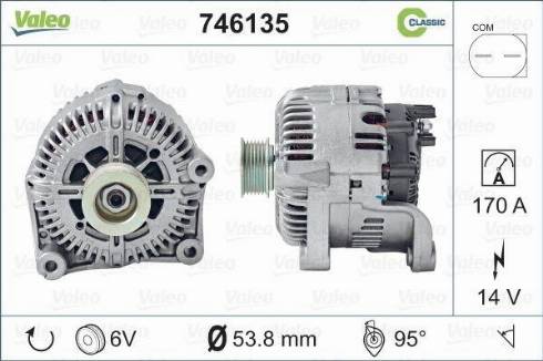 Valeo 746135 - Alternator autospares.lv