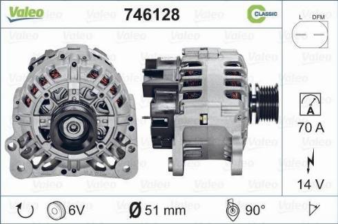 Valeo 746128 - Alternator autospares.lv