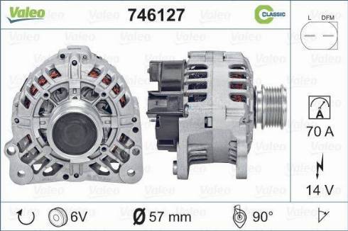 Valeo 746127 - Alternator autospares.lv