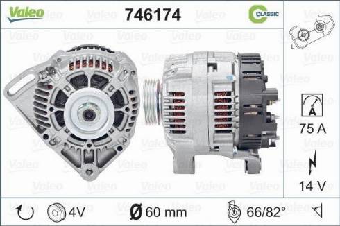 Valeo 746174 - Alternator autospares.lv