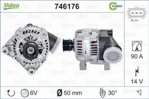 Valeo 746176 - Alternator autospares.lv