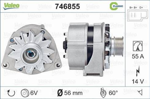 Valeo 746855 - Alternator autospares.lv