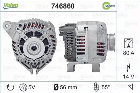 Valeo 746860 - Alternator autospares.lv