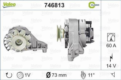 Valeo 746813 - Alternator autospares.lv