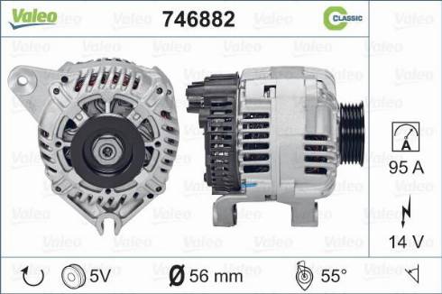 Valeo 746882 - Alternator autospares.lv