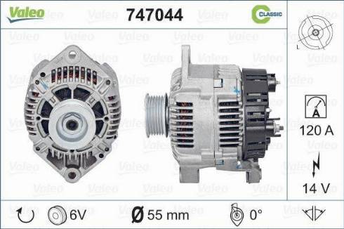 Valeo 747044 - Alternator autospares.lv