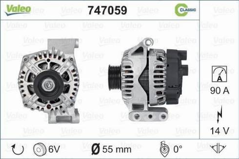 Valeo 747059 - Alternator autospares.lv